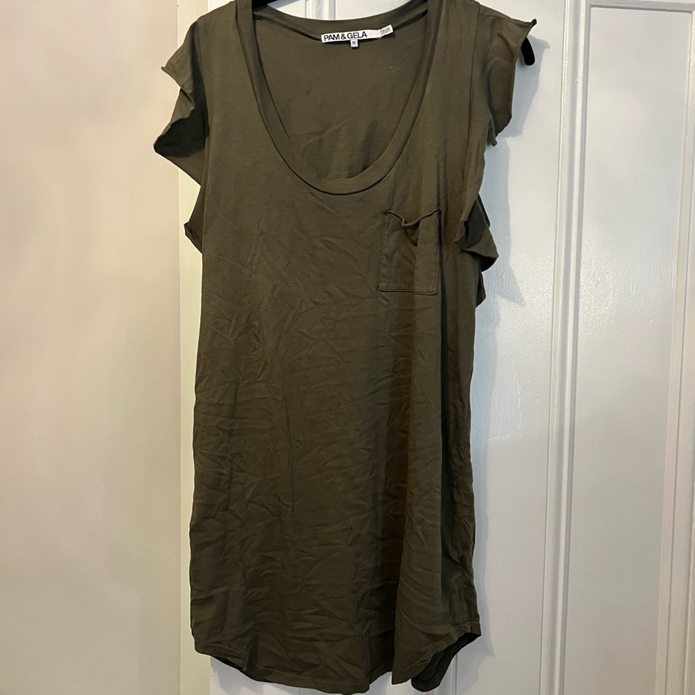 Green t shirt dress